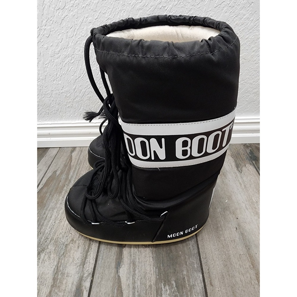Moon Boot Icon Toddler/Kids Black Snow Boots Size 10C Waterproof Winter
